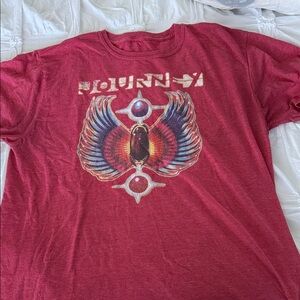 Vintage-Style Red Graphic Crewneck T-Shirt